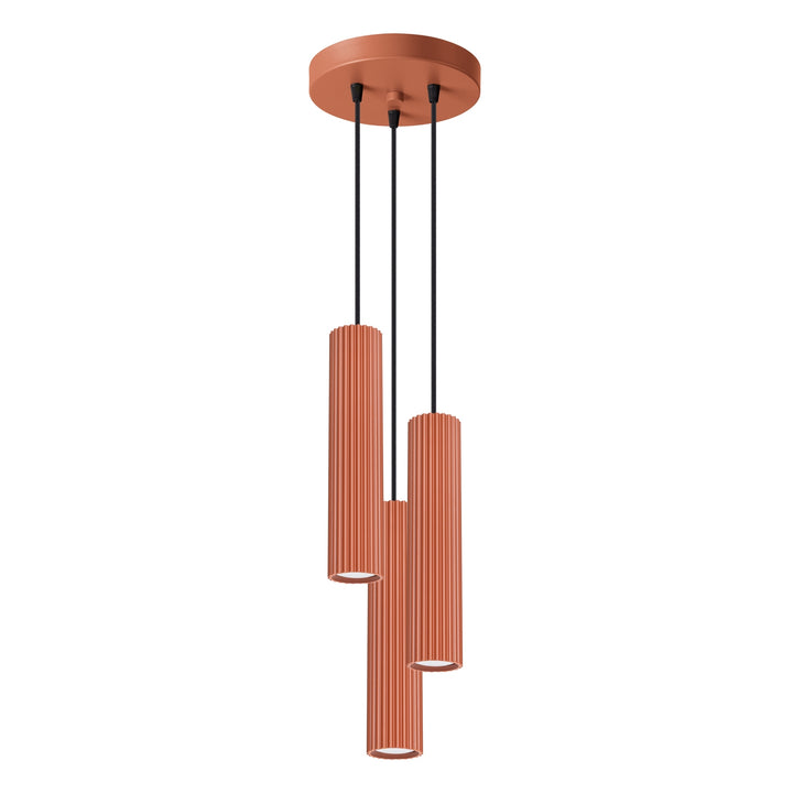 Lampa suspendata KARBON 3P rosu ocru
