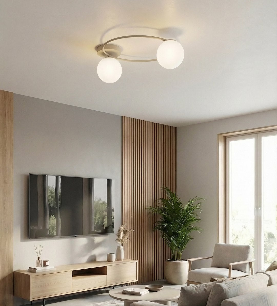 Plafoniera SOPRA 2 cafenie opal
