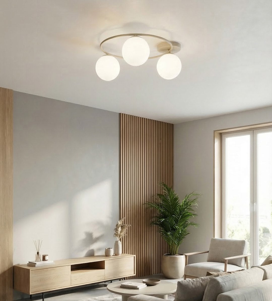 Plafoniera SOPRA 3 cafenie opal
