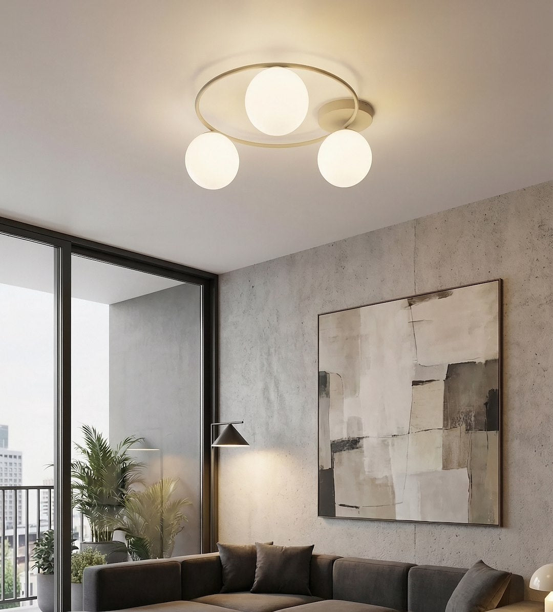 Plafoniera SOPRA 3 cafenie opal