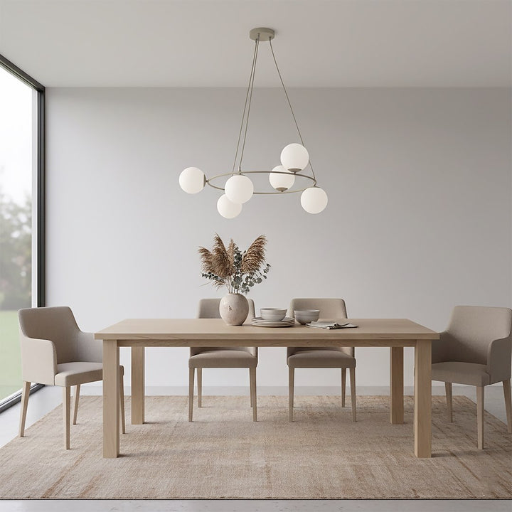 Lustra suspendata AZURA 6 cafeniu opal