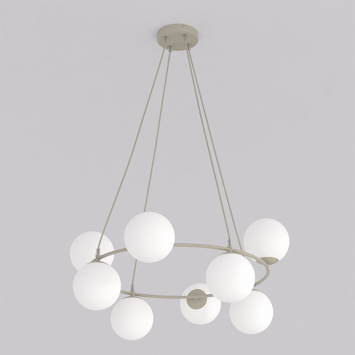 Lustra suspendata AZURA 9 cafeniu opal