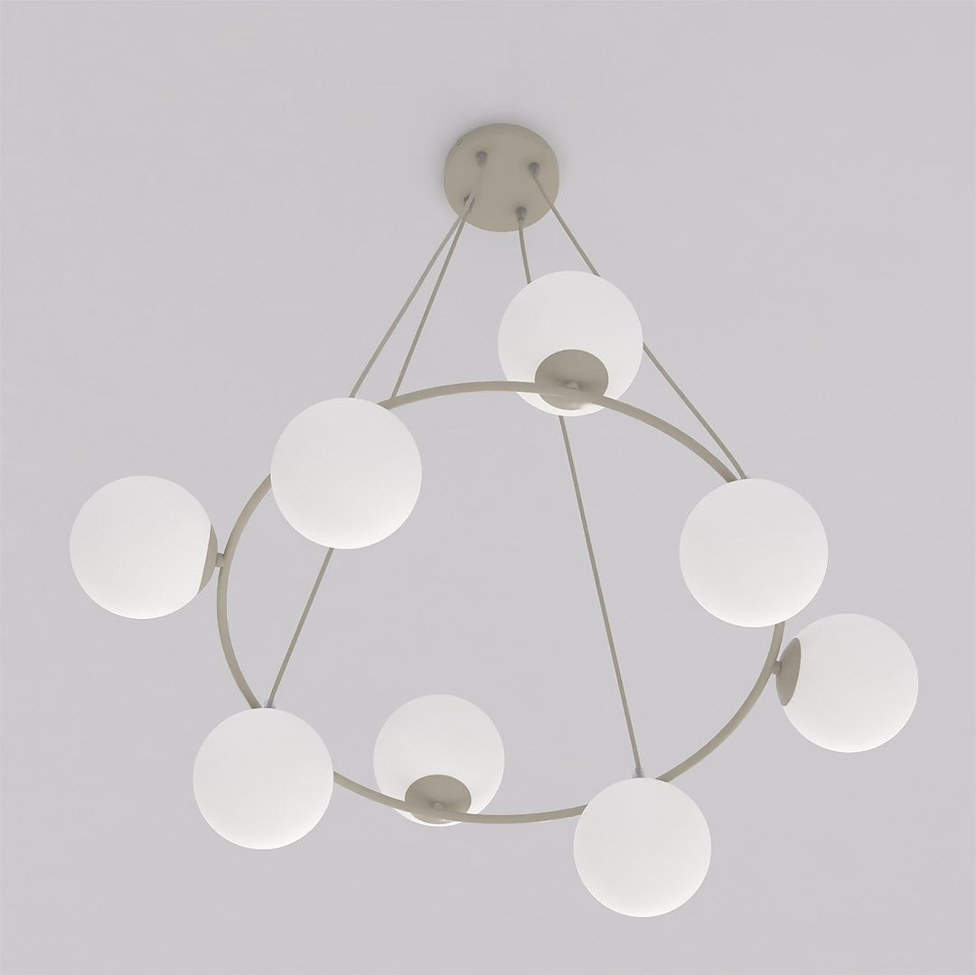 Lustra suspendata AZURA 9 cafeniu opal