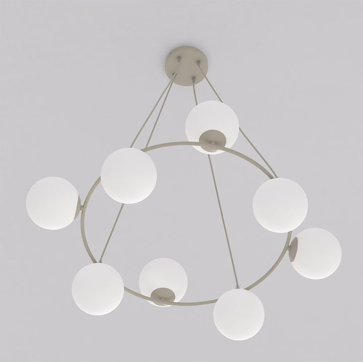Lustra suspendata AZURA 9 cafeniu opal