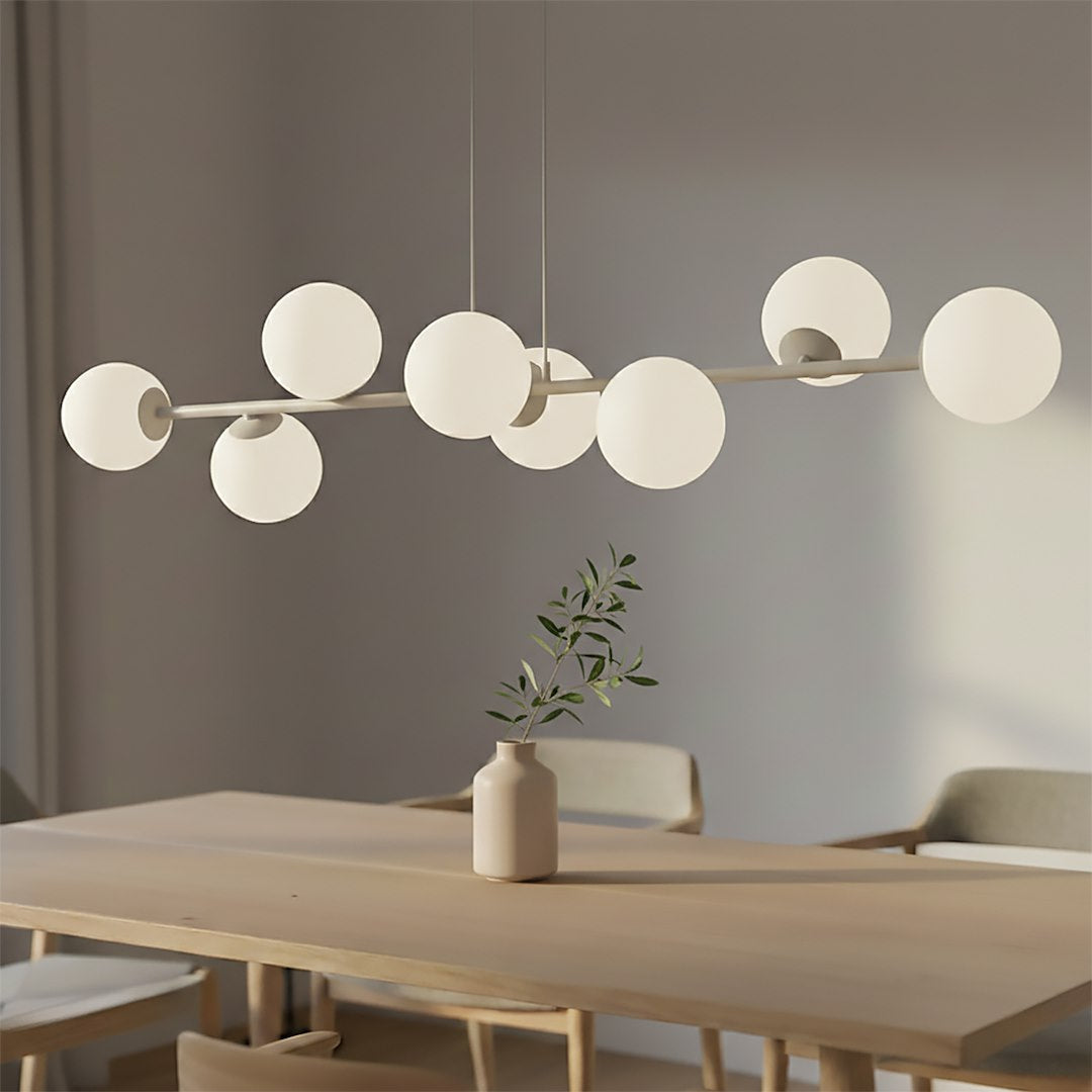 Lustra suspendata MAGNUS 8 cafeniu opal