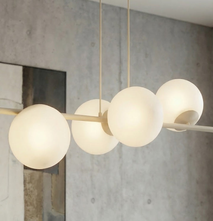 Lustra suspendata MAGNUS 8 cafeniu opal