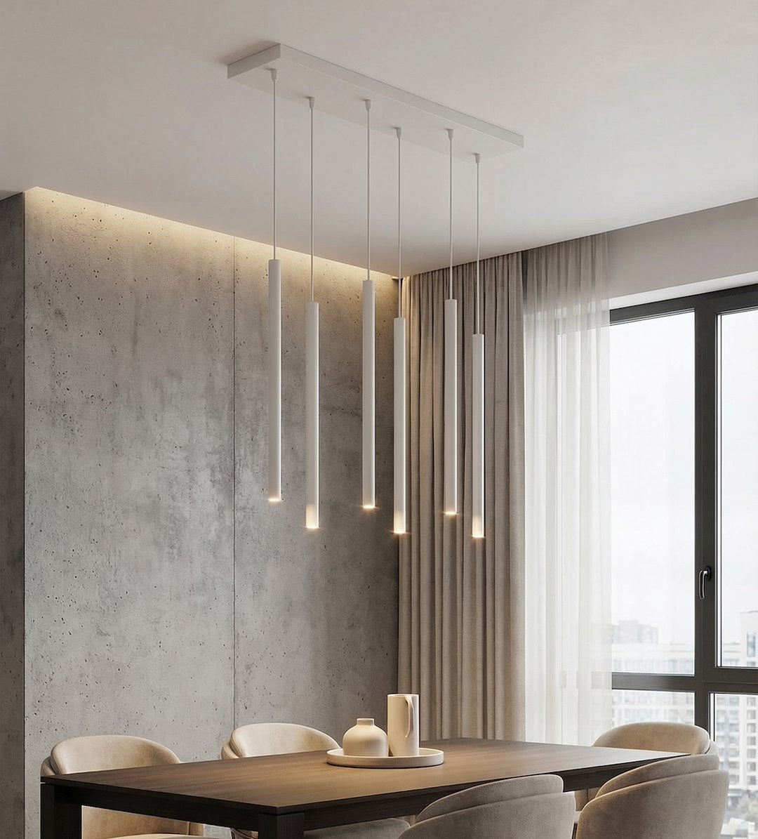 Lustra suspendata SELTER 6 gri