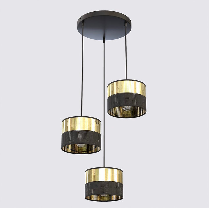 Lustra suspendata LUX 3 BL auriu PREM