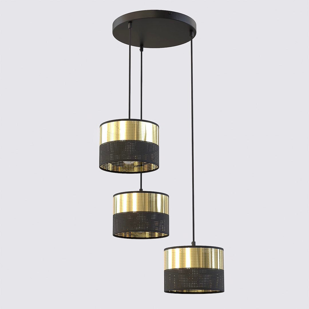 Lustra suspendata LUX 3 BL auriu PREM