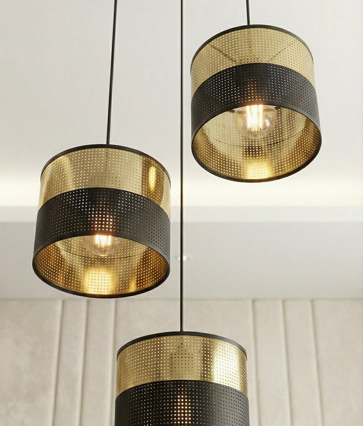 Lustra suspendata LUX 3 BL auriu PREM
