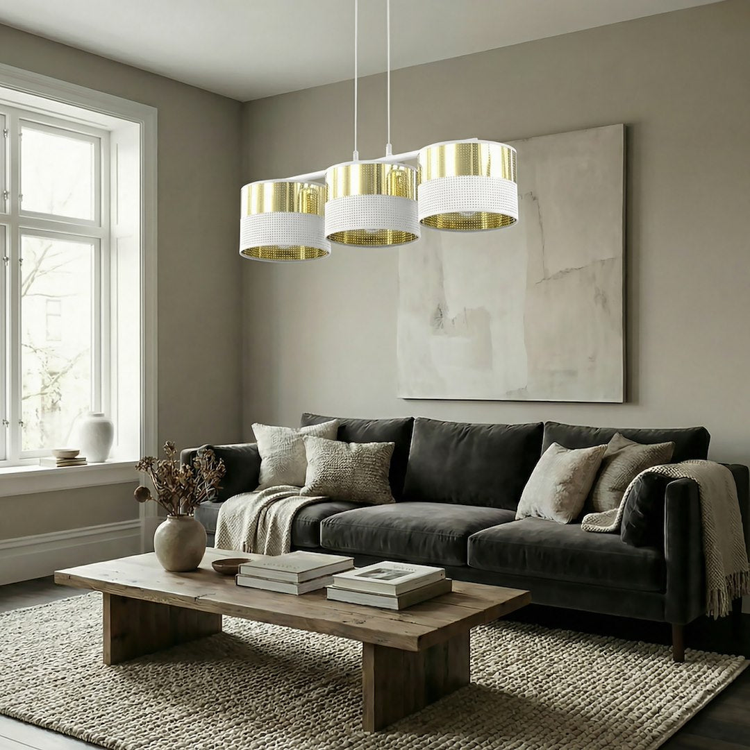 Lustra suspendata LUX 3 WH auriu
