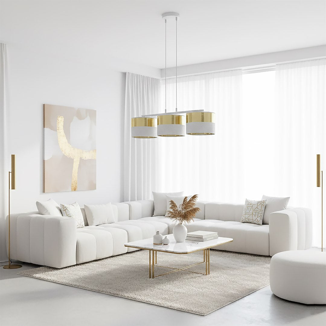 Lustra suspendata LUX 3 WH auriu