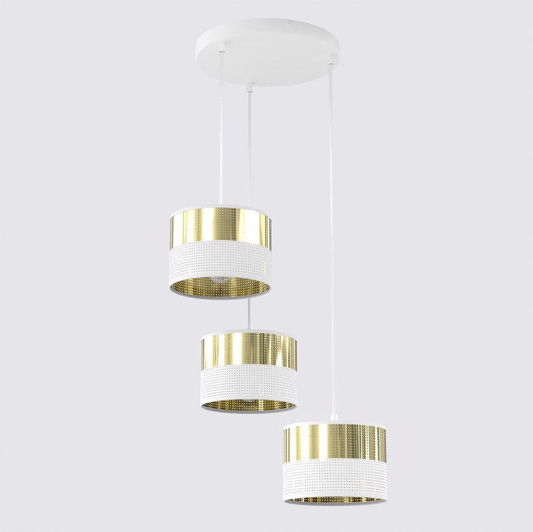 Lustra suspendata LUX 3 WH auriu PREM