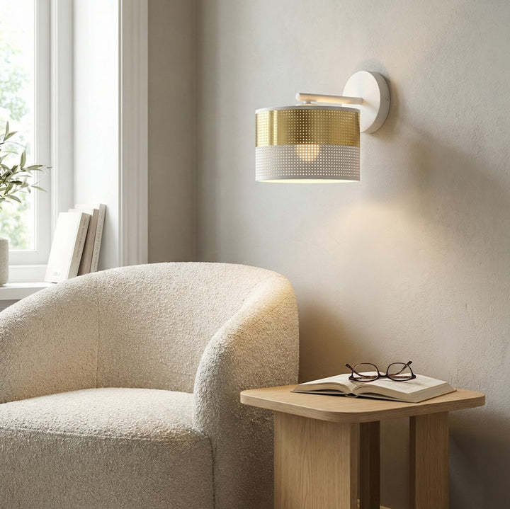 Aplica de perete LUX K1 WH aurie