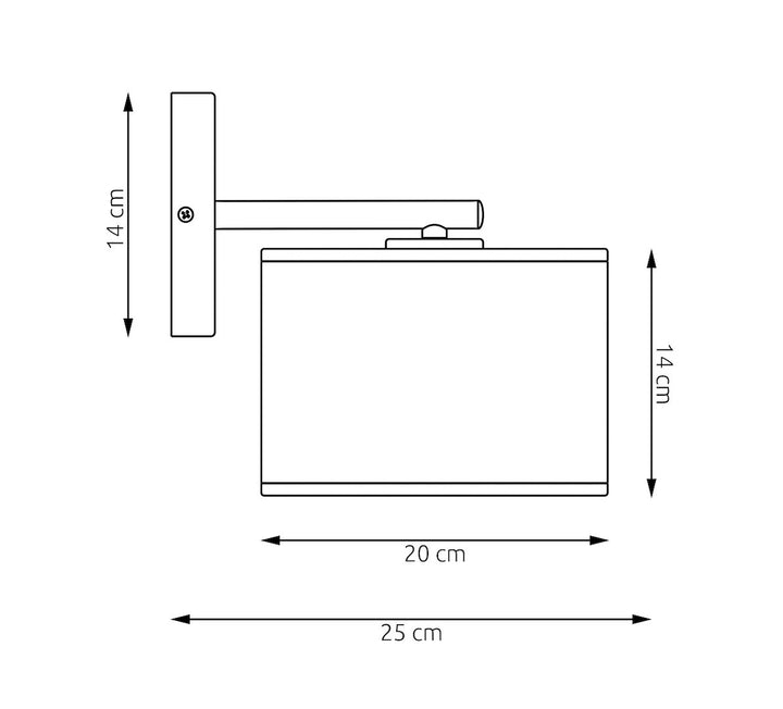 Aplica de perete ECO K1 BL gri