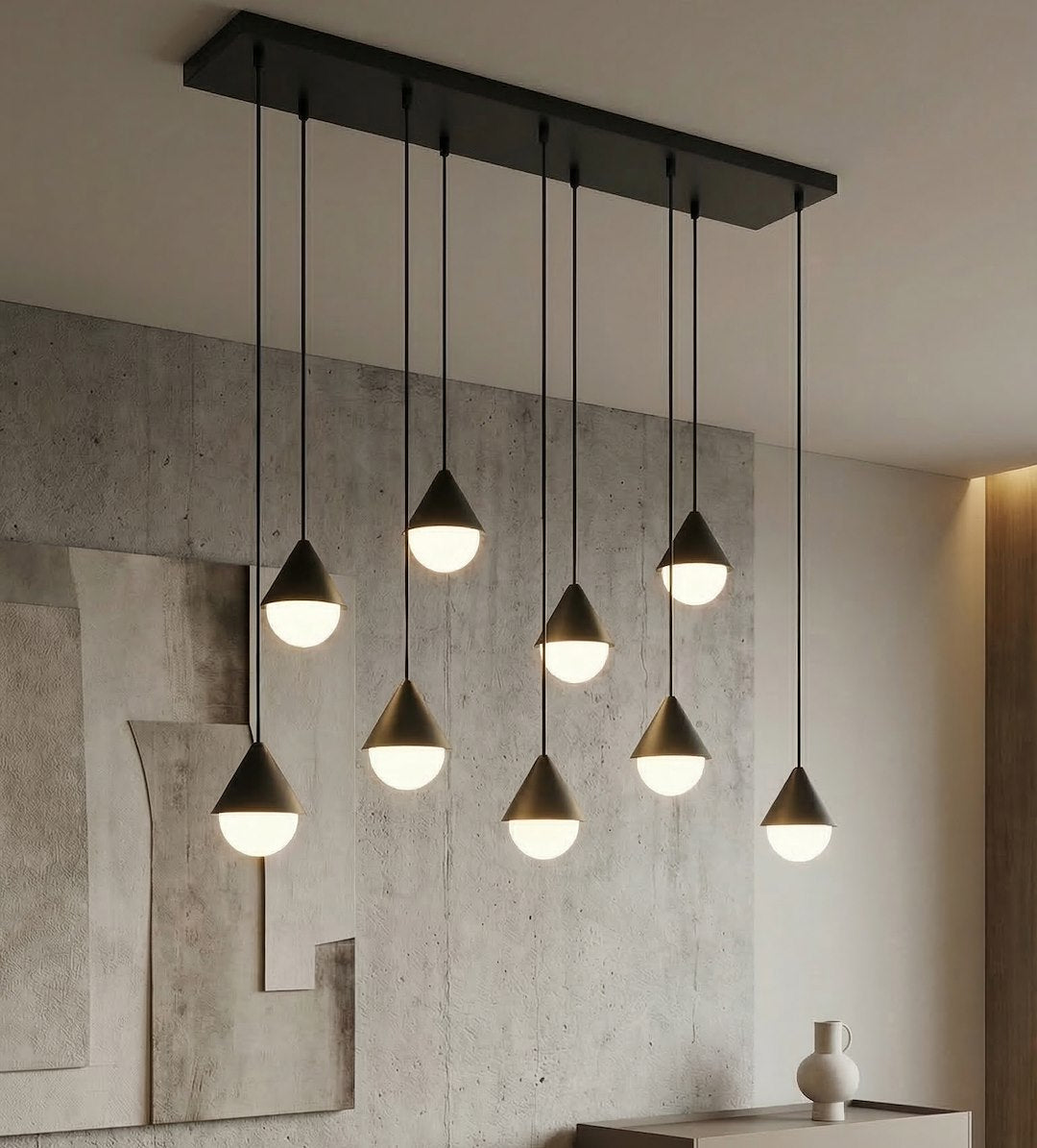 Lustra suspendata GIRO 9 negru