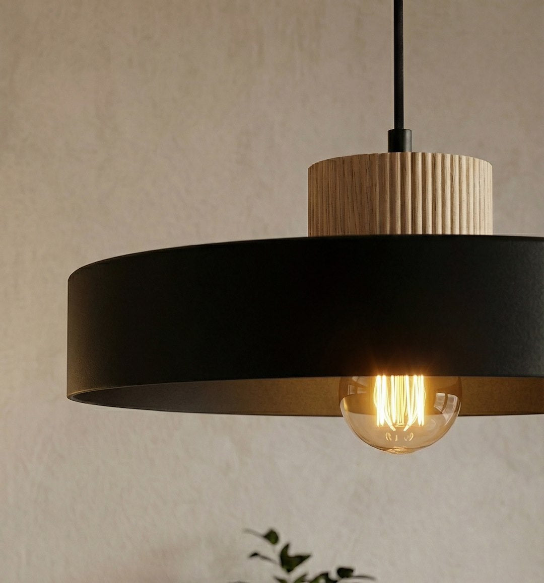 Lustra suspendata KIVI 1L negru