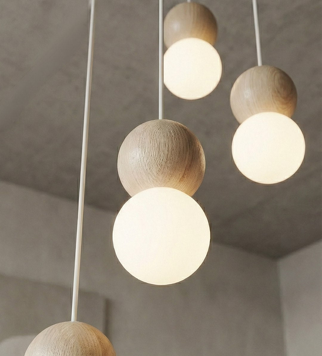 Lustra suspendata LOOP 4 alb