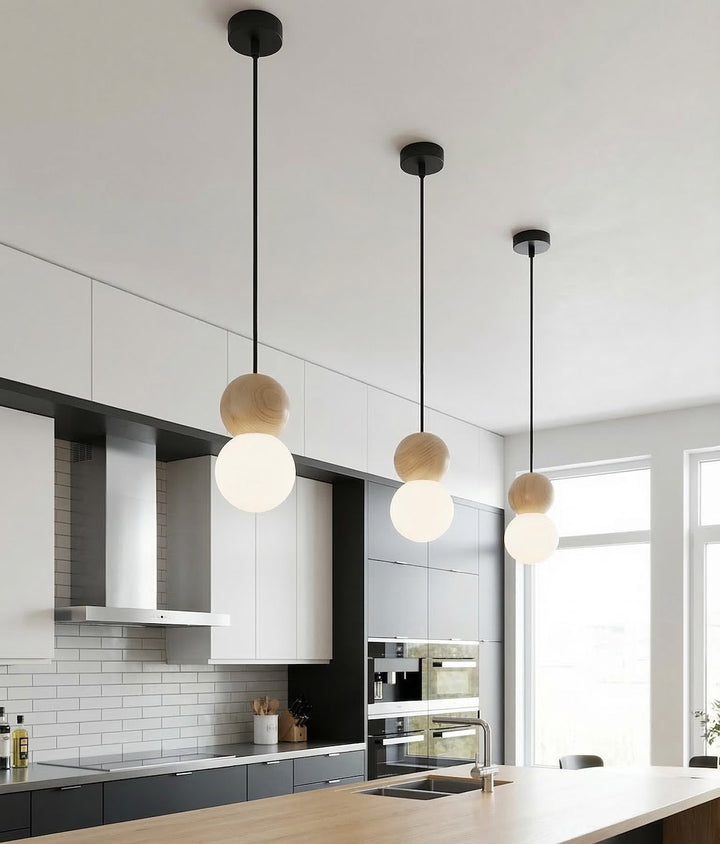 Lustra suspendata LOOP 1 negru