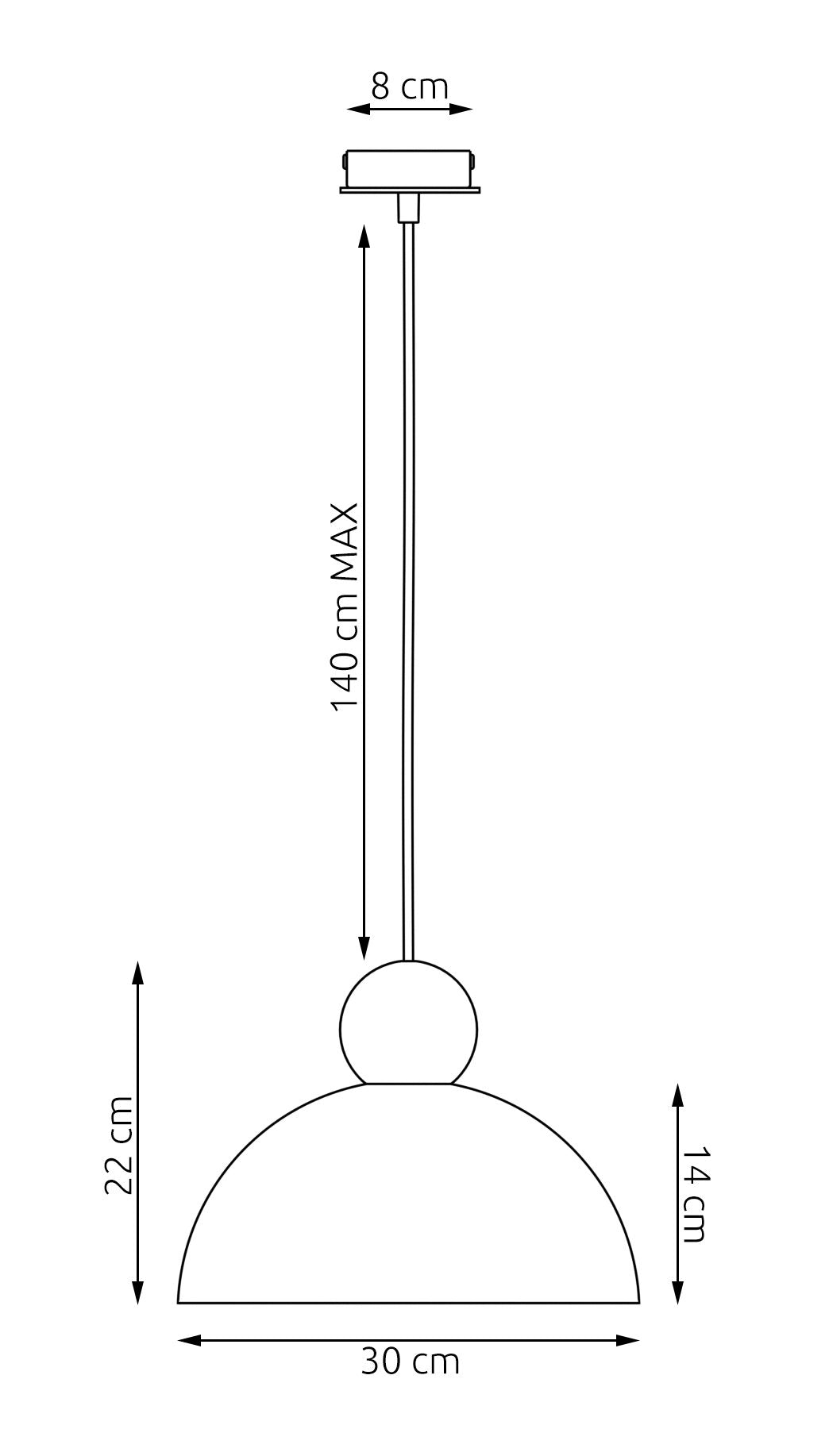 Lustra suspendata KAKI 1M alb