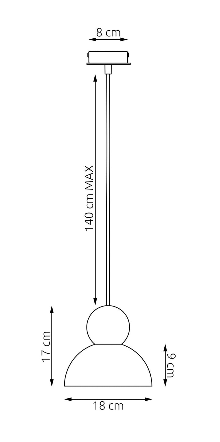Lustra suspendata KAKI 1S alb