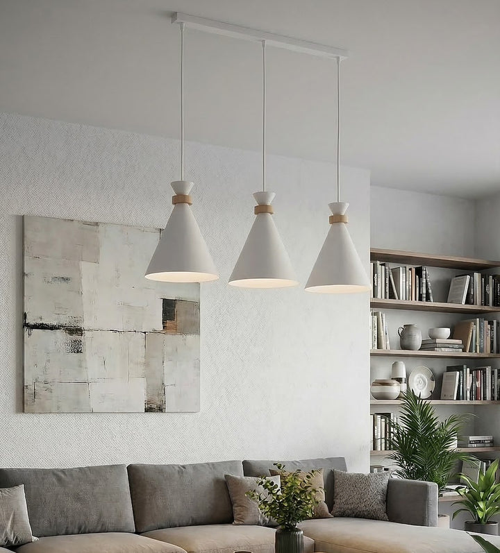 Lustra suspendata ZERO 3 alb