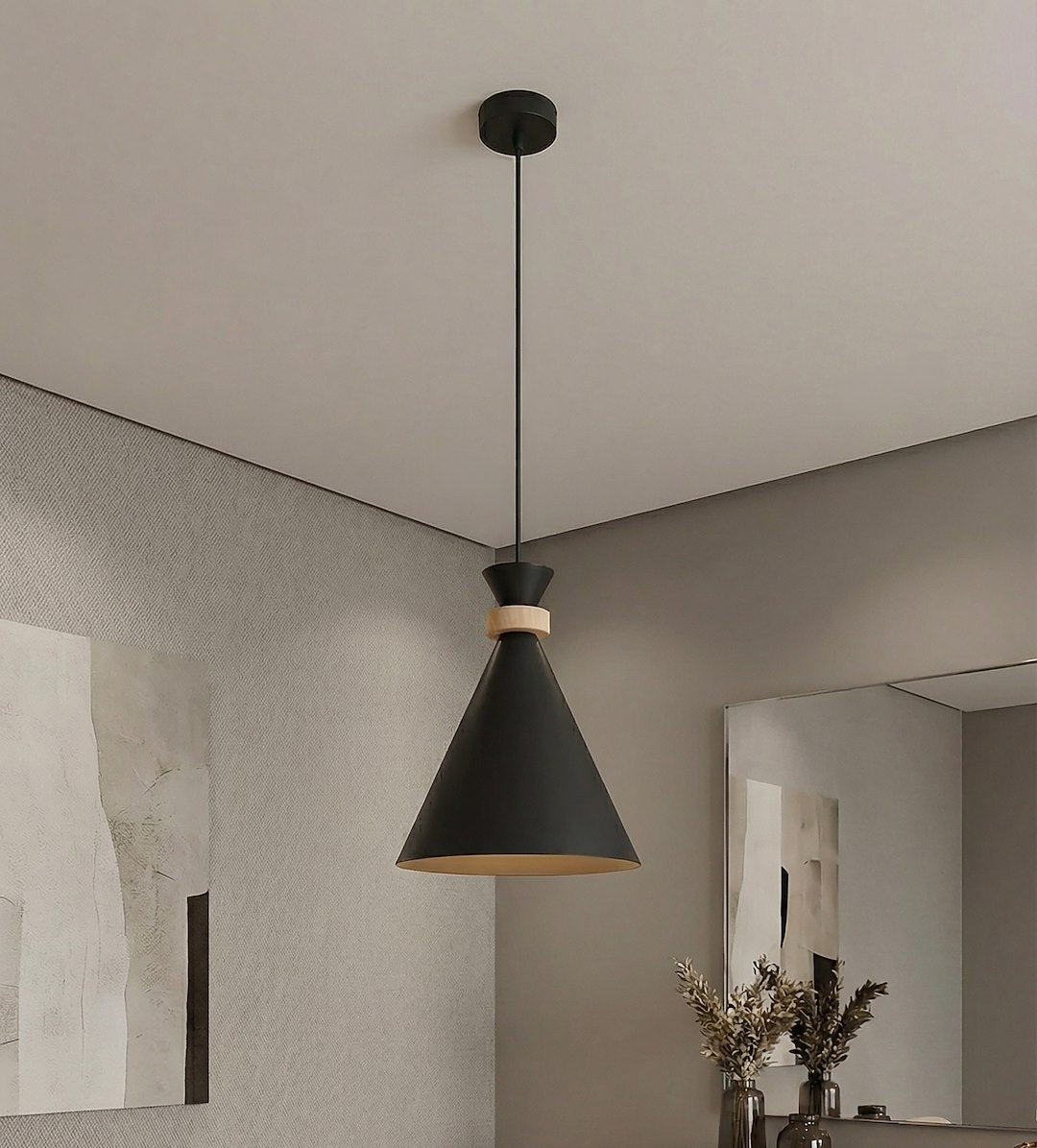 Lustra suspendata ZERO 1 negru