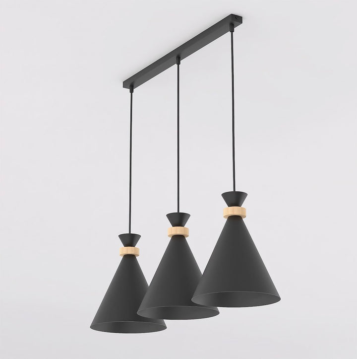 Lustra suspendata ZERO 3 negru