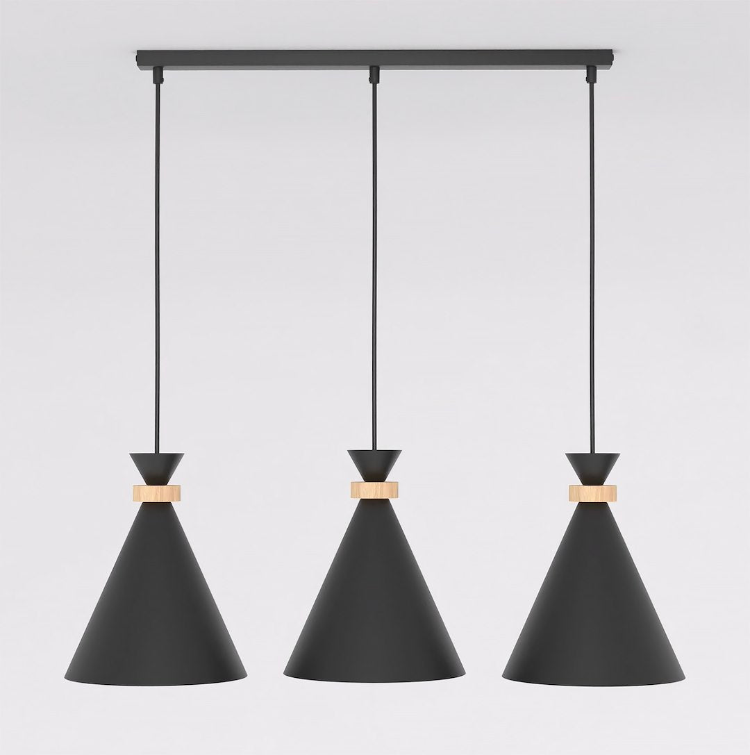 Lustra suspendata ZERO 3 negru