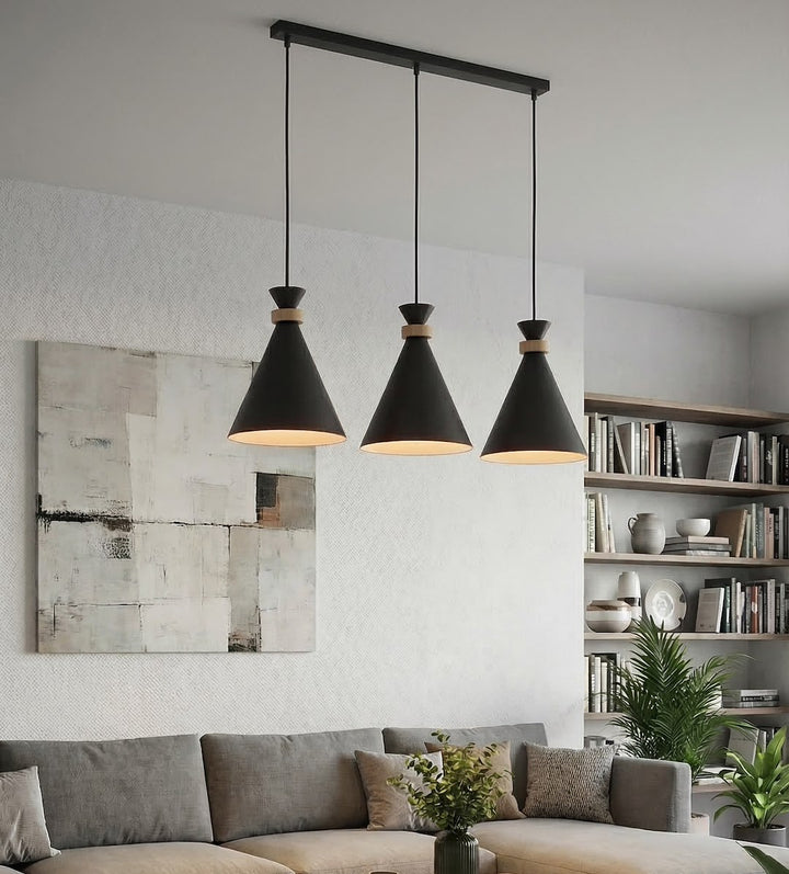 Lustra suspendata ZERO 3 negru