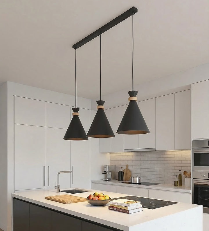 Lustra suspendata ZERO 3 negru