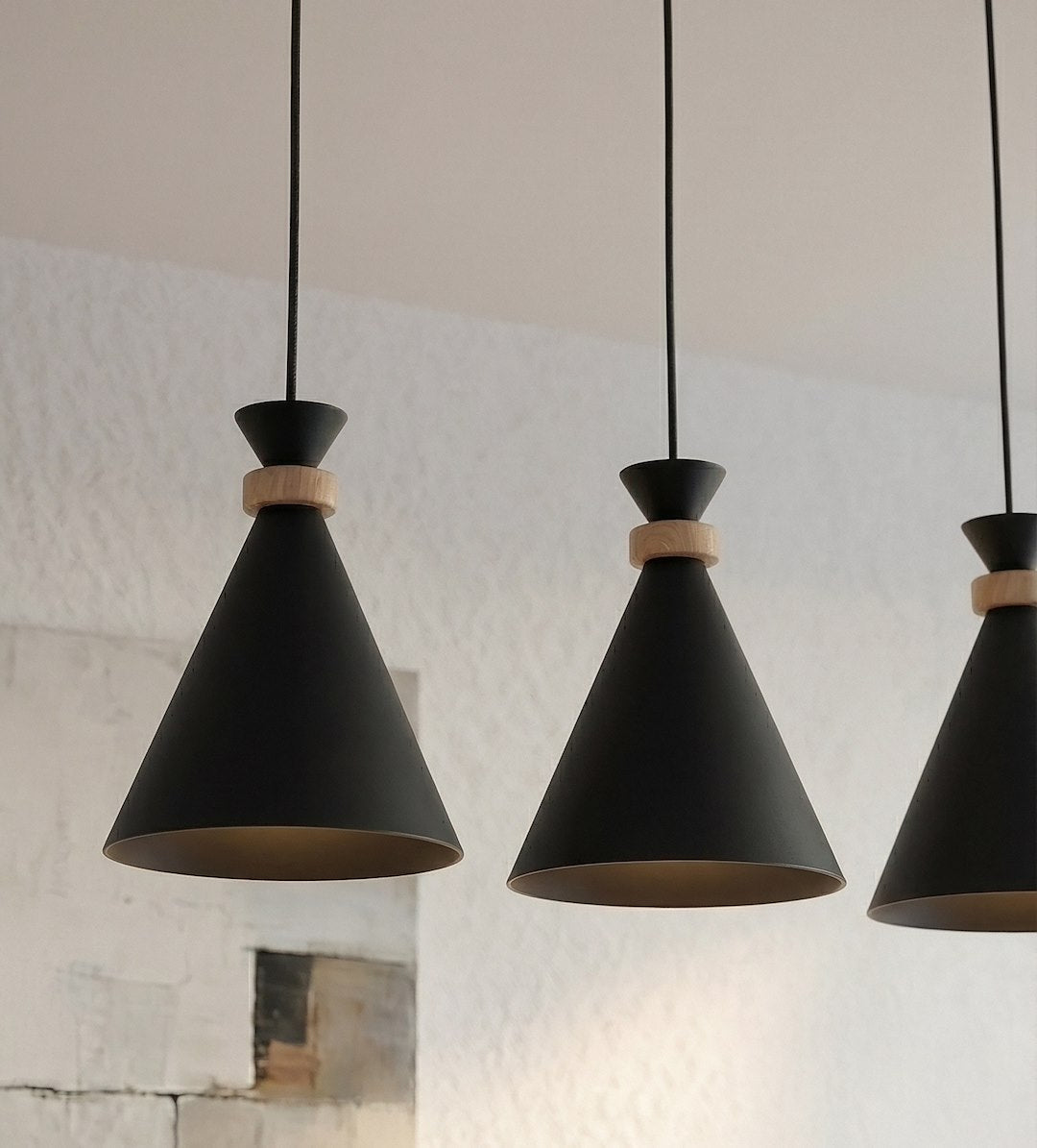 Lustra suspendata ZERO 3 negru