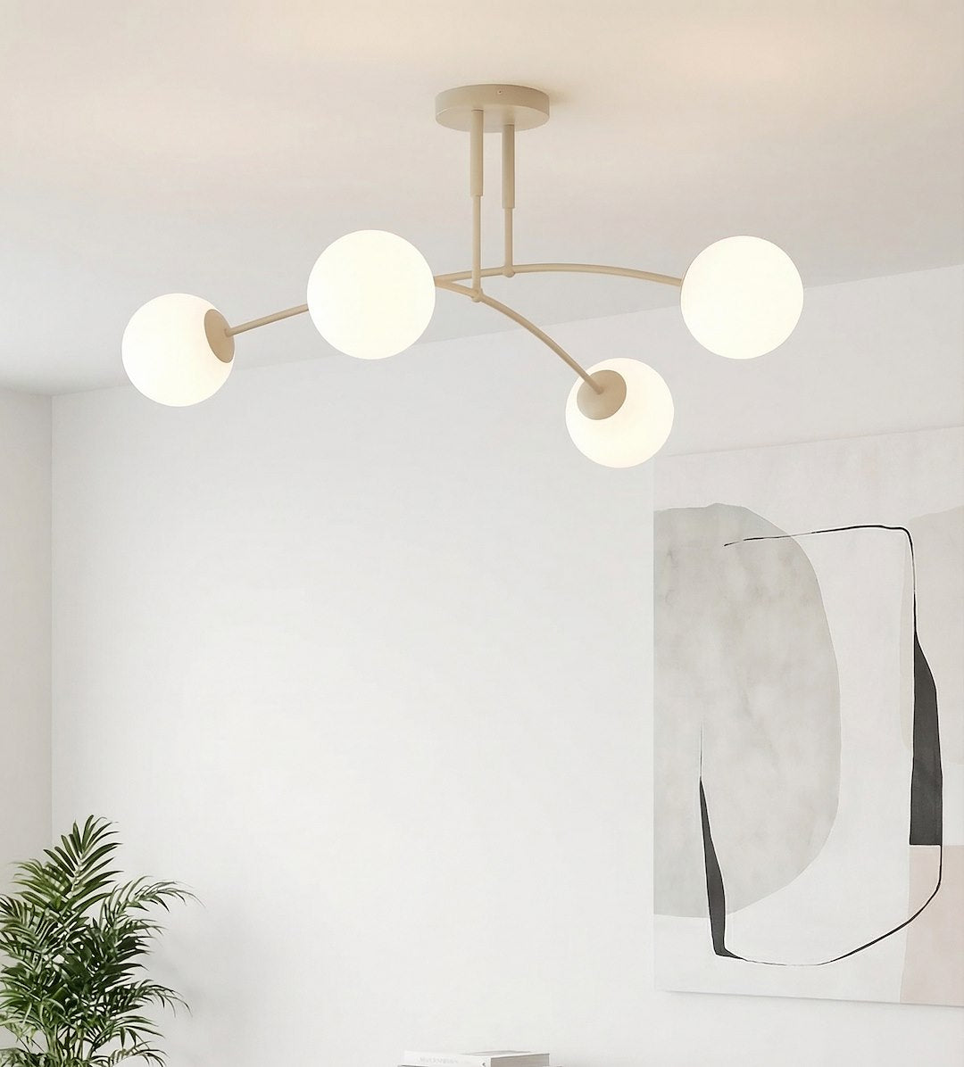 Plafoniera PREGOS 4 cafenie opal