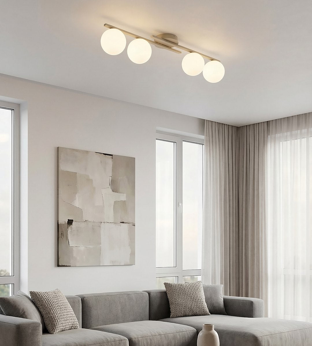 Plafoniera KAIRO 4 cafenie opal
