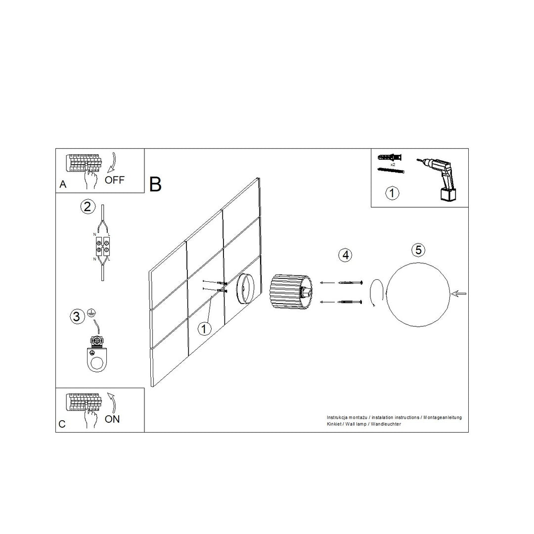 Aplica de perete HALO alba IP44