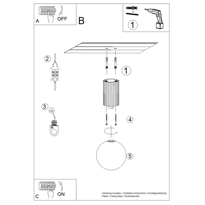 Plafoniera HALO alb IP44