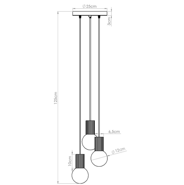 Lustra suspendata HALO 3P alb