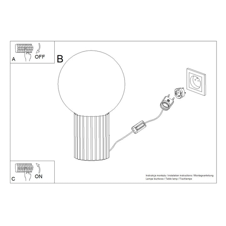 Lampa de masa HALO alb