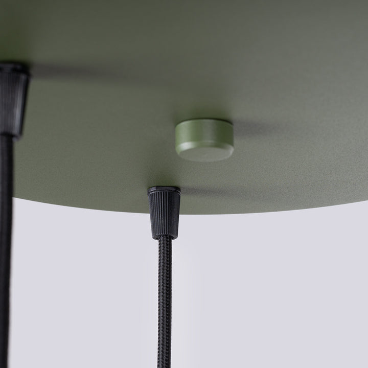 Lustra suspendata HALO 3P verde masliniu