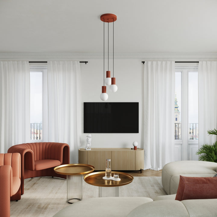 Pendul HALO 1 rosu ochra