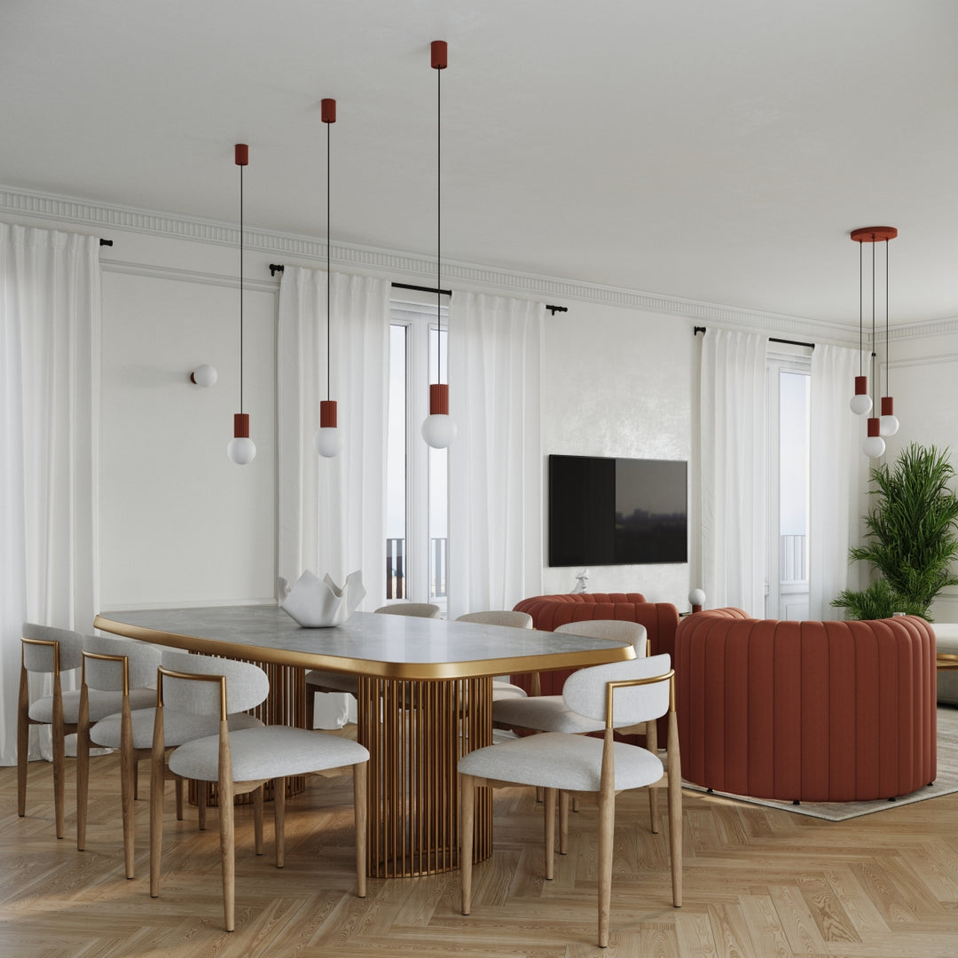 Pendul HALO 1 rosu ochra