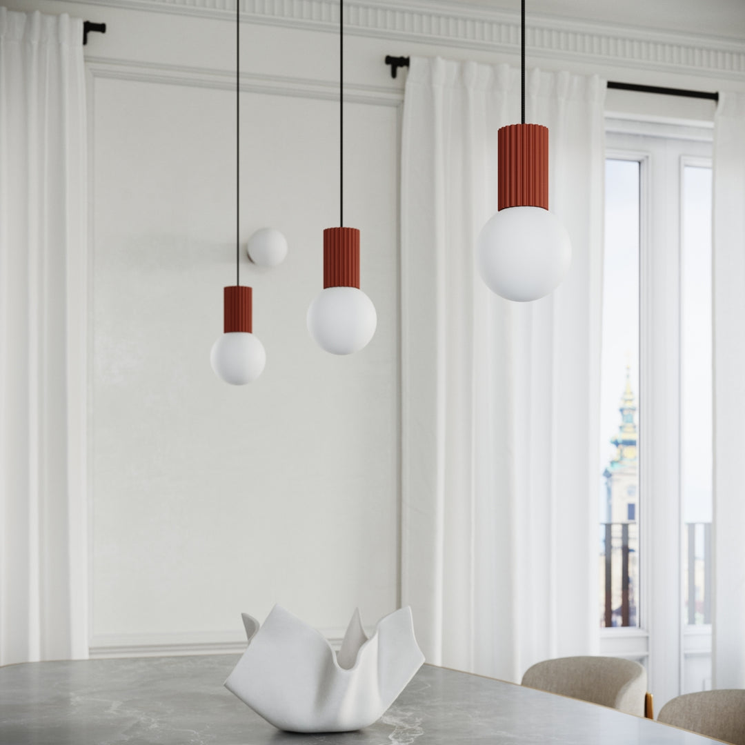 Pendul HALO 1 rosu ochra