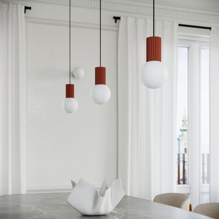Pendul HALO 1 rosu ochra