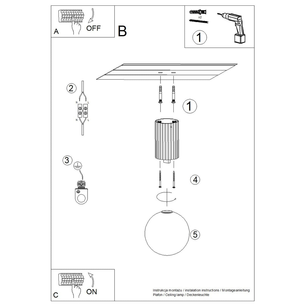 Plafoniera HALO ultramarin IP44
