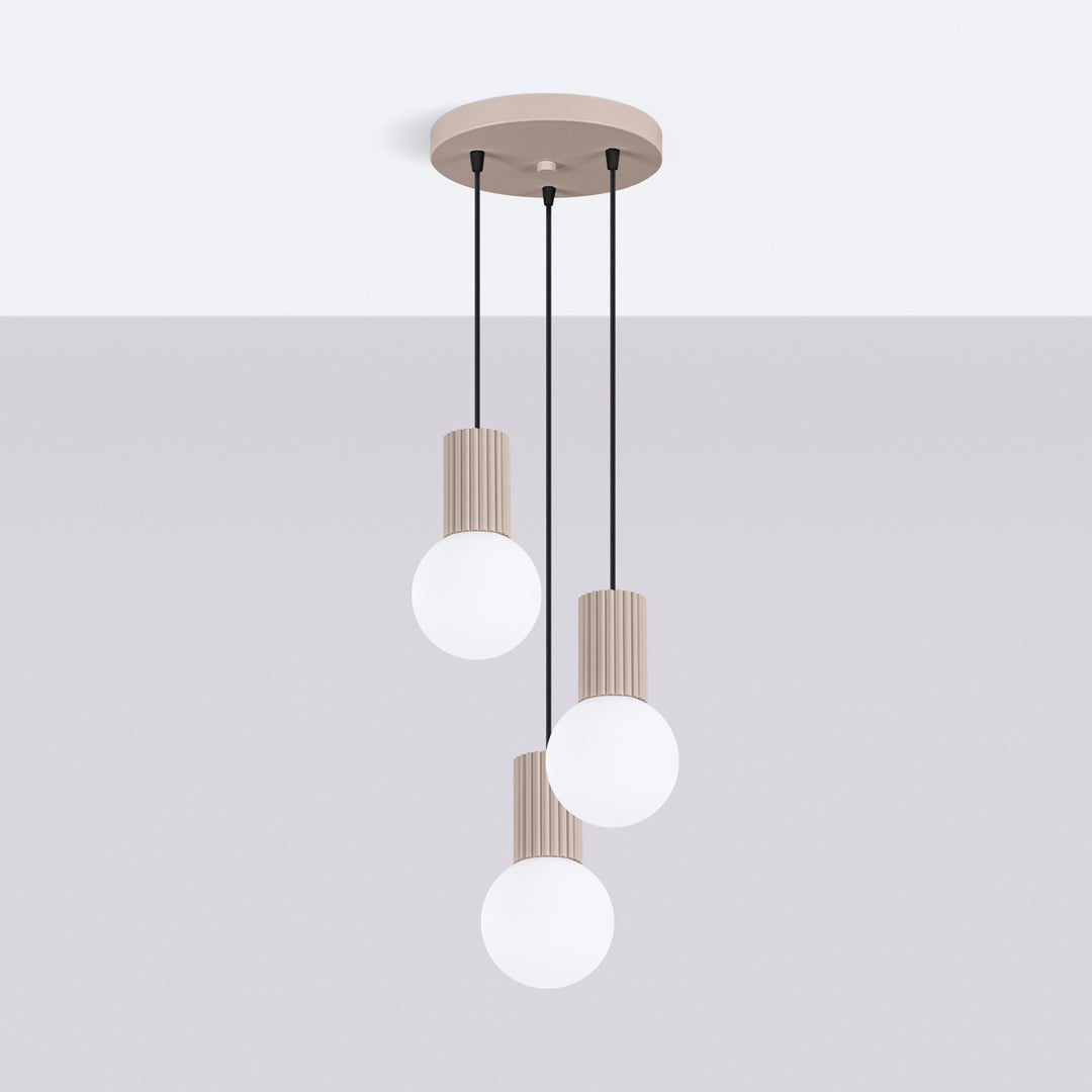 Lustra suspendata HALO 3P taupe