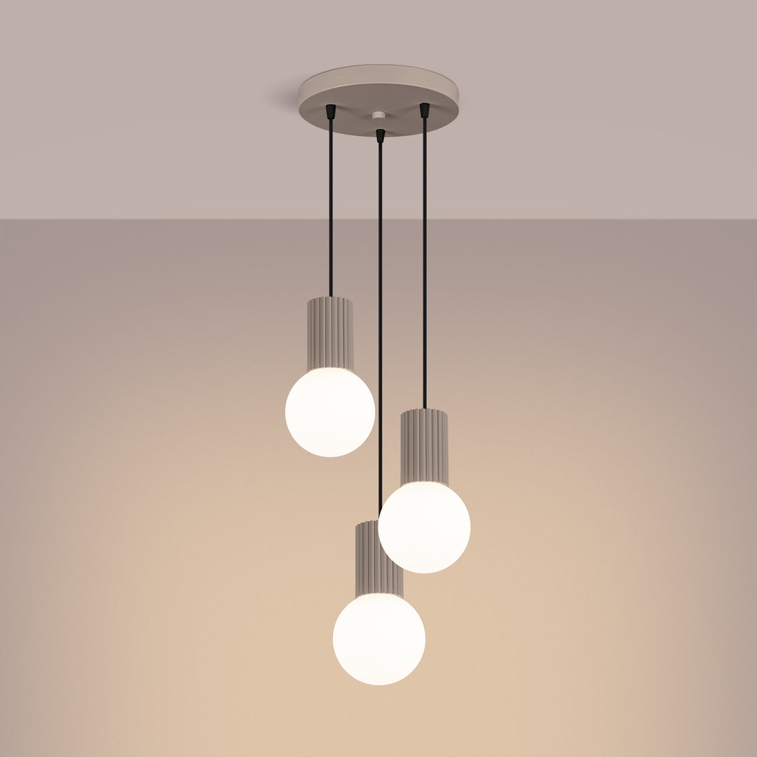 Lustra suspendata HALO 3P taupe