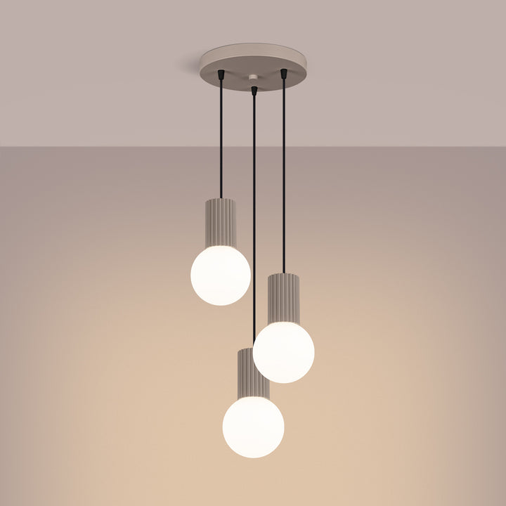 Lustra suspendata HALO 3P taupe