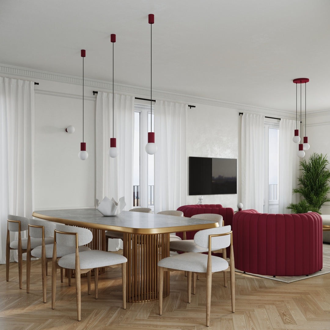 Lustra suspendata HALO 3P burgundy