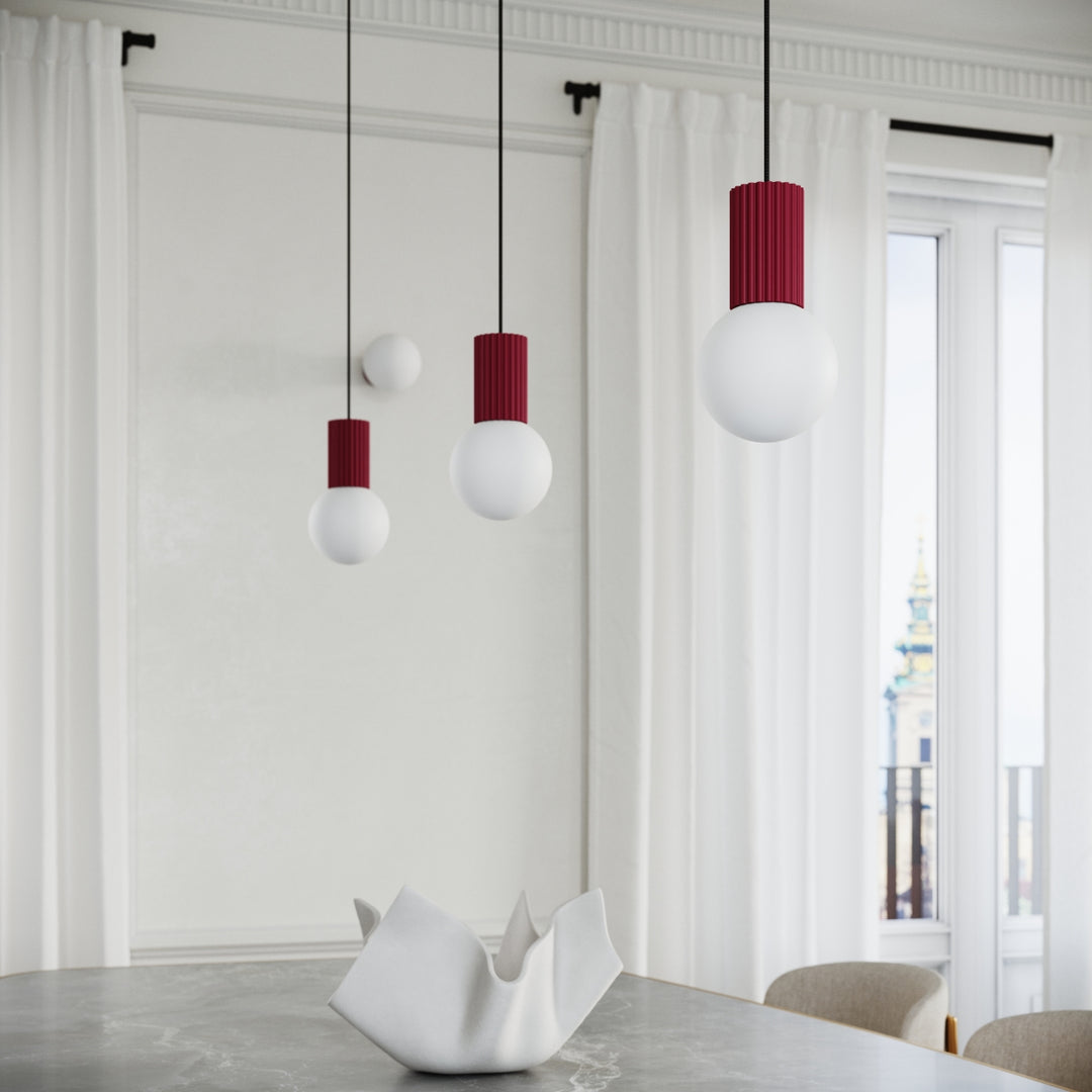 Lustra suspendata HALO 3P burgundy