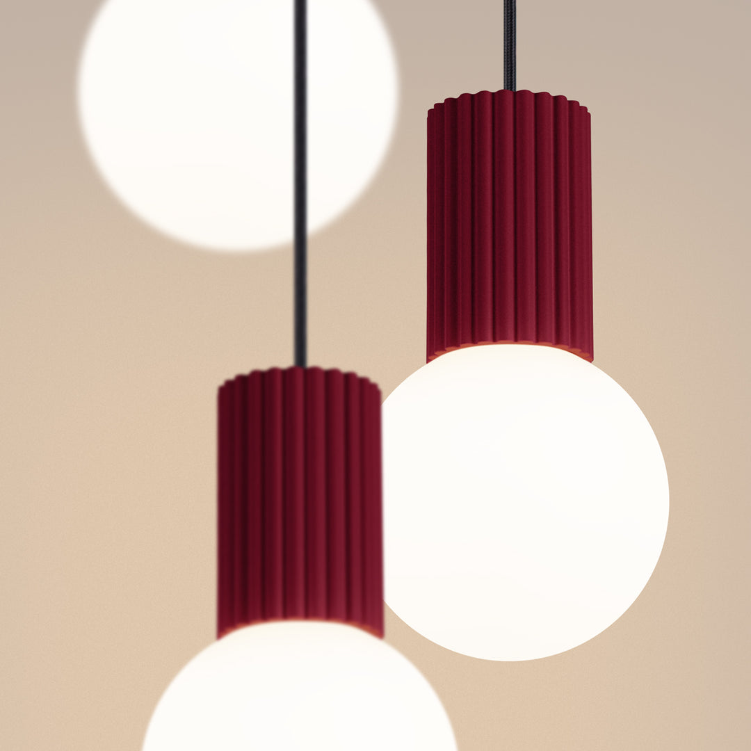 Lustra suspendata HALO 3P burgundy